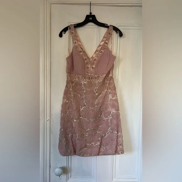 Sue Wong Dresses | Pink Sue Wong Beaded Cocktail/Party Dress | Color: Pink | Size: 2 | Stefsmolski's Closet